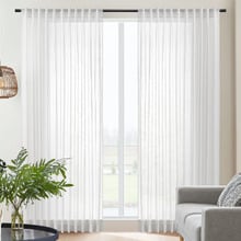 Leah Sheer Concealed Tab Top Curtains (Set of 2)